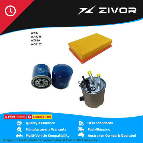 WESFIL Filter Service Kit For NISSAN NAVARA ST, ST-X D40 2.5L YD25DDTI #WK37