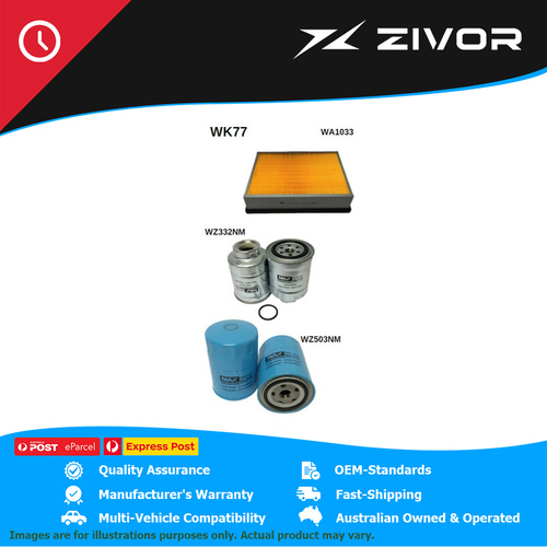 WESFIL Filter Service Kit For NISSAN PATROL LEAF SPRING GU, Y61 4.2L #WK77