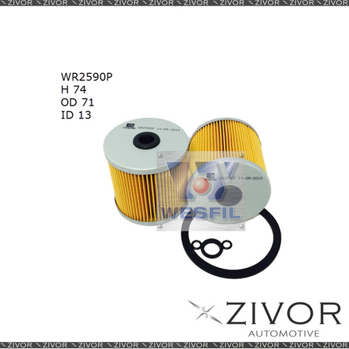 COOPER FUEL Filter For Toyota Landcruiser 4.2L D 01/90-02/07 -WR2590P* By Zivor*