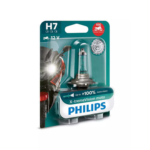 New PHILIPS X-Treme Vision Moto Motorcycle Headlights  #12972XVBW