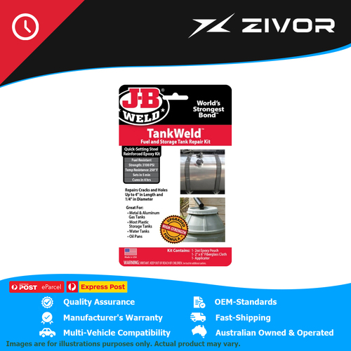 New J-B WELD TankWeld Steel Reinforced Epoxy Repair Kit 28G #2110