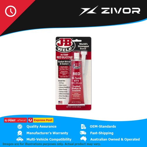 New J-B WELD High-Temperature Red Gasket Maker & Sealant Adhesive 85G #31314