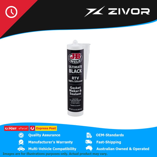 J-B WELD Ultimate Black Silicone Gasket Maker & Sealant Cartridge 280Ml #32929