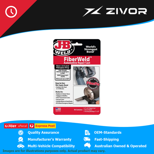 New J-B WELD FiberWeld Auto Repair Cast Kit 5Cm X 91Cm #38237