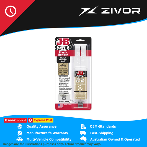 New J-B WELD Plastic Bonder Body Panel Adhesive & Gap Filler 25Ml #50133