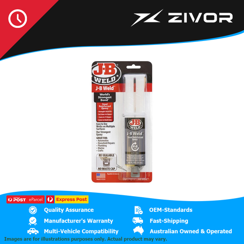 New J-B WELD Original Cold-Weld Syringe Steel Reinforced Epoxy 25Ml #50165