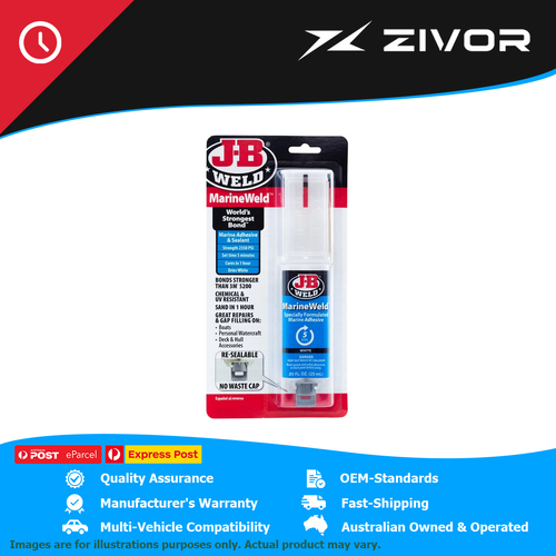 New J-B WELD Marine Weld Syringe Adhesive & Sealant 25Ml #50172