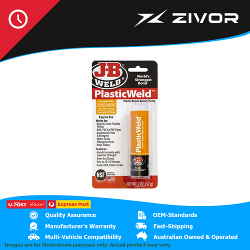 New J-B WELD PlasticWeld Epoxy Putty Stick 57G #8237