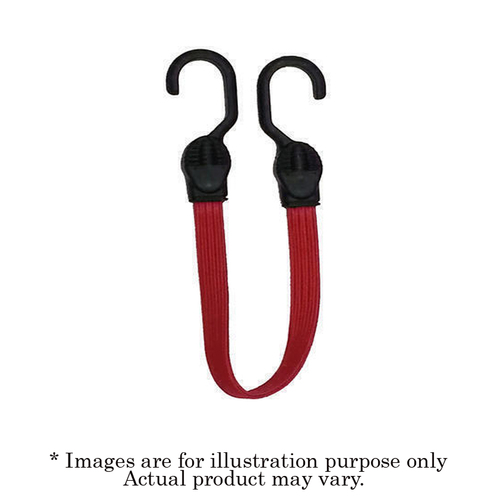 New GEAR-X Flat Bungee Strap 60Cm X 18Mm With Hooks FBH60
