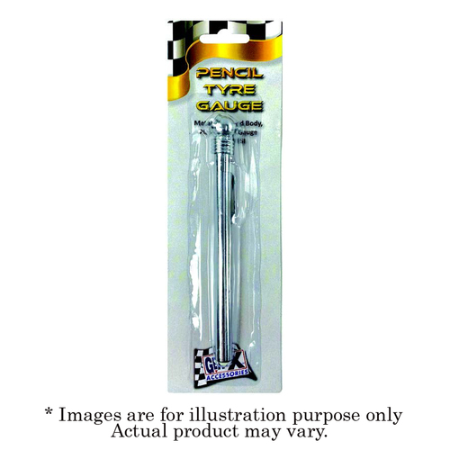 New GEAR-X Pencil Tyre Gauge 10-100 PSI GXPTG