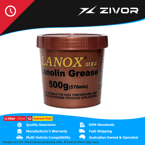New INOX MX4G Lanox Lanolin Food Grade Bio-Degradable Grease 500G #MX4G-500