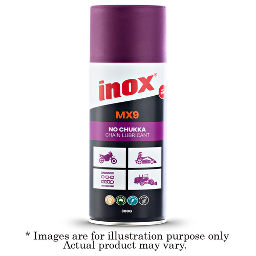 New INOX MX9 No Chukka 300g Aerosol Superior Grade PTFE Chain Lube Can MX9-300