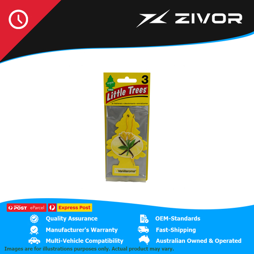 New LITTLE TREES Air Freshener Trees - Vanillaroma Scent - 3 Pack U3S-32005