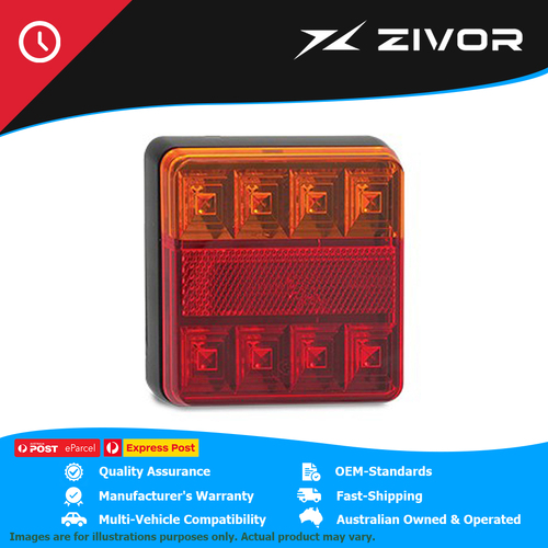 LED AUTOLAMPS 2x Stop / Tail / Indicator & Reflector Budget Trailer Lamp 101BAR2