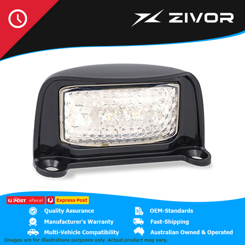 LED AUTOLAMPS Blister Single Licence Plate Lamp Black Bracket Multi #35BLM