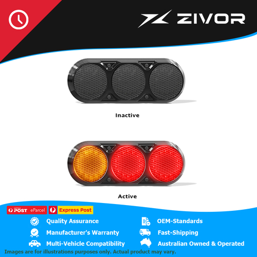 LED AUTOLAMPS Horizontal Surface Black Bracket Stop/Tail Indicator 12V #407BARRC