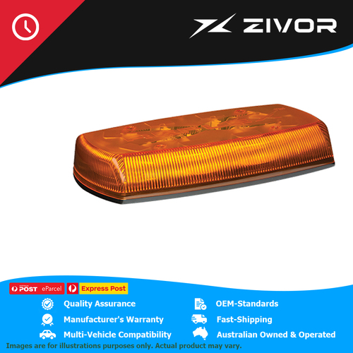 ECCO Amber SAE Class I, 15 inch LED Minibar 12-24 Volt #5585A