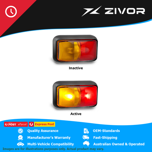 LED AUTOLAMPS 12-24 Volt Red Amber Side Marker #58ARM