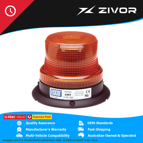 ECCO Amber SAE Class III LED Beacon 12-24 Volt #6465A