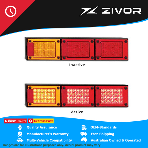 LED AUTOLAMPS Jumbo Design Stop/Tail/Indicator lamp assembly #J3BARRM