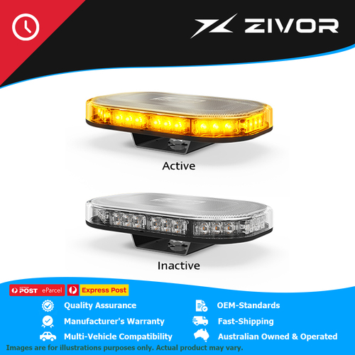 LED AUTOLAMPS Amber Heavy Duty Emergency Mini Light Bar, Clear #LB246ACM