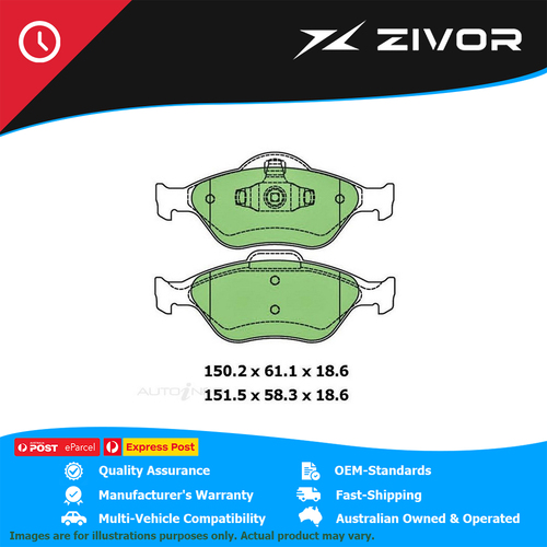New PROTEX Brake Pads For MAZDA MAZDA2 DY 1.5L ZY #DB1724UP