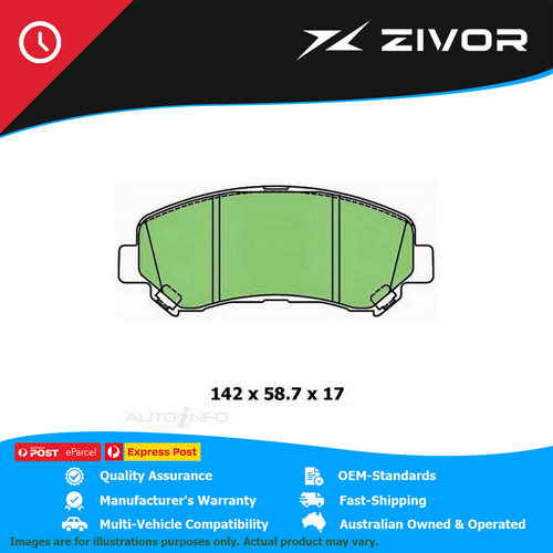 New PROTEX Brake Pads For SUZUKI KIZASHI FR 4D Sedan 2.4L J24B #DB1946UP