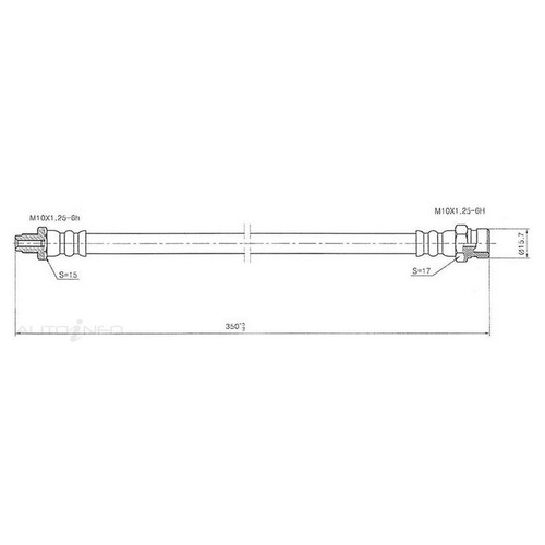New PROTEX Hydraulic Hose - Rear For Mazda Capella 1970-1977 H1202