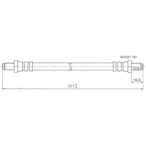 New IBS Hydraulic Hose - Front For Toyota Sprinter 1983-1987 H1544