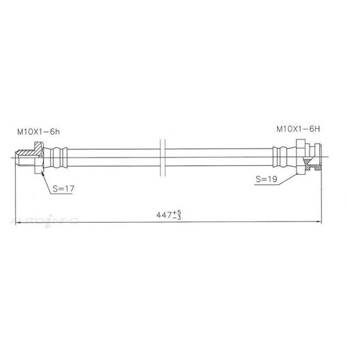 New PROTEX Hydraulic Hose - Rear For Nissan Datsun 1985-1989 H1720