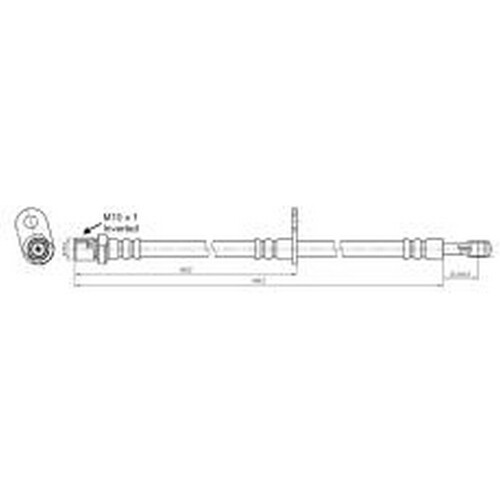 New PROTEX Hydraulic Hose - Front For Subaru Outback 1998-2009 H3725