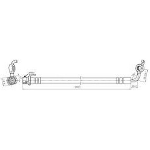 New PROTEX Hydraulic Hose - Front For Toyota Hiace 1995-2005 H3749