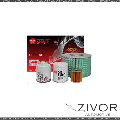4WD Filter Kit For TOYOTA LANDCRUISER HZJ75R 4.2L 2D Wgn MAN 4WD 01/90-07/99