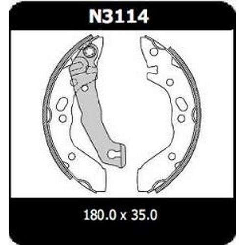 New PROTEX Brake Shoes - Rear For Hyundai Scoupe 1990-1996 N3114