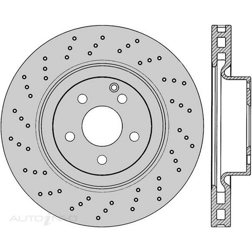 PROTEX Brake Disc Ultra Perf Rotor - Front For Mercedes Benz S350 CDI PDR12595HX