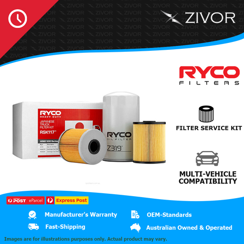 RYCO Truck Filter Service Kit For HINO 500, RANGER FC 1018 4.7L J05D TG RSK117
