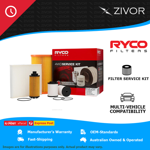 RYCO 4WD Filter Service Kit For HOLDEN TRAILBLAZER RG 2.8L Duramax 2.8 RSK29C