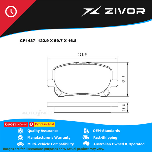 PREMIER Ceramic DB1487 Brake Pads For TOYOTA AVENSIS ACM20R 2.0L 1AZFE #CP1487