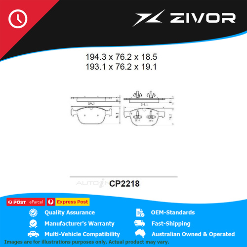 PREMIER Ceramic DB2218 Brake Pads For VOLVO XC60 T6 P3 3.0L B6304T4 #CP2218