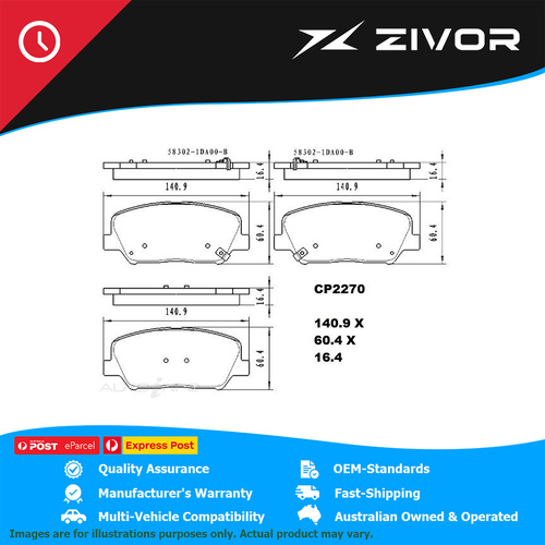 PREMIER Ceramic DB2270 Brake Pads For HYUNDAI VELOSTER SR TURBO FS #CP2270