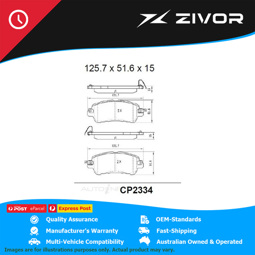PREMIER Ceramic DB2334 Brake Pads For MAZDA MAZDA2 DJ, 200 1.5L P5-VPS #CP2334
