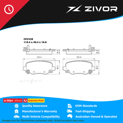 PREMIER Ceramic DB2338 Brake Pads For JEEP RENEGADE SPORT 1.6L EJH #CP2338