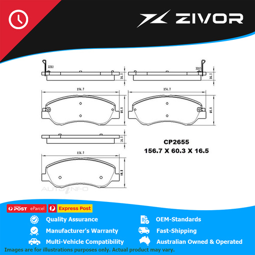 PREMIER Ceramic DB2655 Brake Pads For LDV G10 2.0L EH1SH (20L4E) 2017-On #CP2655