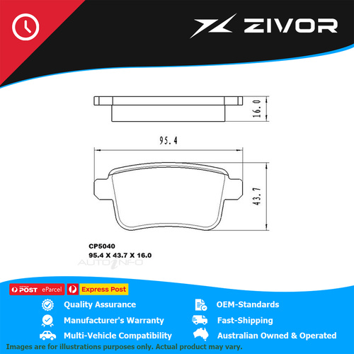 PREMIER Ceramic Brake Pads For RENAULT KANGOO ZE MAXI X61 ELEC 2014-2022 #CP5040