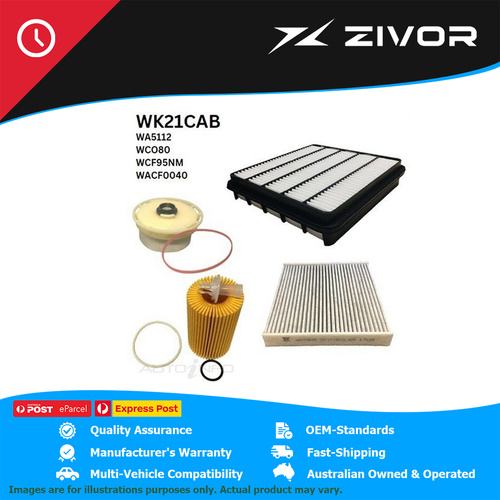 WESFIL Filter Service Kit For TOYOTA LANDCRUISER GXL, LC200 GXL VDJ200R #WK21CAB