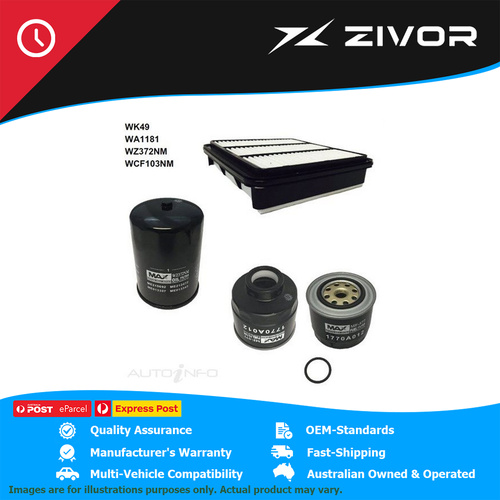 WESFIL Filter Service Kit For MITSUBISHI TRITON GLX, GLX-R, GLS, VR ML #WK49