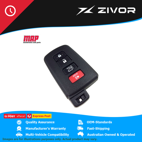 MAP-AU Remote - Replacement Shell & Buttons - 4 Button Keyless For TOYOTA CAMRY #KF451