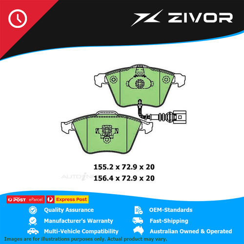 New PROTEX Brake Pads For VOLKSWAGEN PASSAT 3.2 V6 FSI B6, B7 3.2L AXZ #DB2210CP