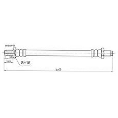 New PROTEX Hydraulic Hose - Front For Toyota Corolla 1970-1981 H1164