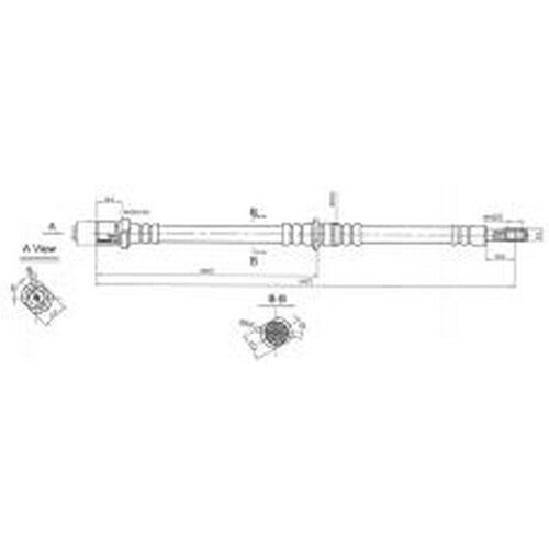 New IBS Brake Hydraulic Hose - Rear For Daihatsu Handivan 1986-1990 H1588